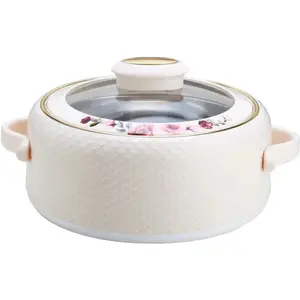 Casserole Nayasa Coral 2L with Beige Body and Glass Lid