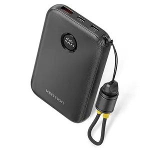 Power bank Vention FKAB0-C 10000 mAh, 2× USB-C + 1× USB-A, 22.5 W, Black