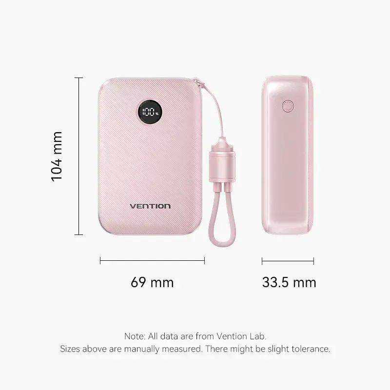 Vention 20000mAh 22.5W Power Bank - Pink Photo 2