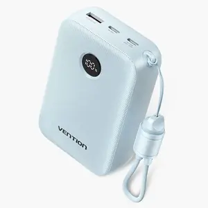 Power bank Vention FKBL0-C 20000 mAh, 2x USB-C + 1x USB-A, Blue