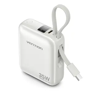 Power bank Vention FHEN0 Lithium Polymer 10000 mAh 35W USB-C 1-port White