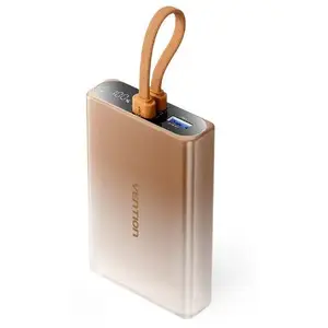 Portable charger Vention 10000 mAh with USB-C, Lightning and USB-A, 22.5W output, copper