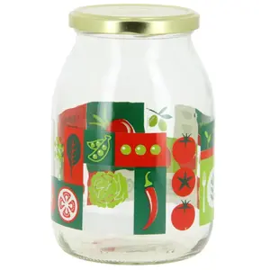 Glass jar Cerve PACHINO BURKA 1L with screw cap IT45M91460 — 1 litre capacity
