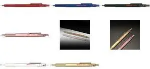 Mechanical pencil rotring 600 metallic pearl white 0.5 mm — metal barrel, knurled grip