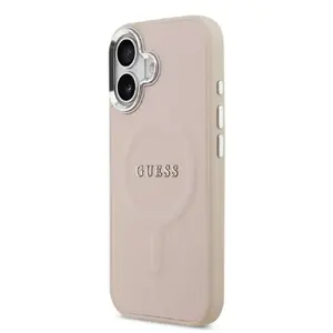 Чехол GUESS для Apple iPhone 17 PU Saffiano MagSafe розовый