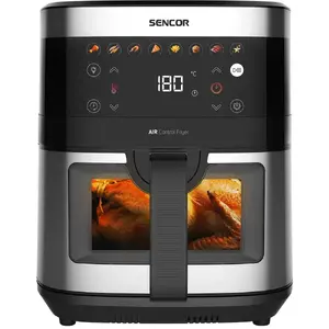 Аэрогриль SENCOR SFR9000SS — ёмкость 9 л, нержавеющая сталь, 40–200°C, 7 программ