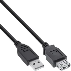 USB 2.0 extension cable InLine B-34610B USB-A male to female, black, 100-pack