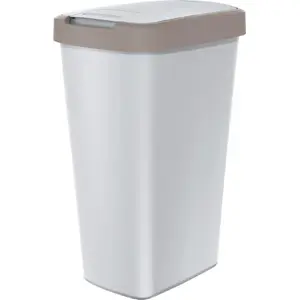 Trash Can Prosperplast CEN-83851 brown — outdoor/indoor plastic waste bin
