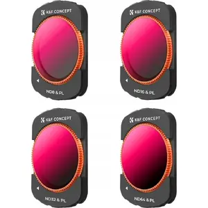 K&F 4in1 ND/PL Filter Set for DJI Osmo Pocket 3 — ND8, ND16, ND32, ND64