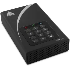 External Hard Drive Apricorn 12TB USB Type-B 2.0/3.2 Gen 1 Aegis Padlock DT