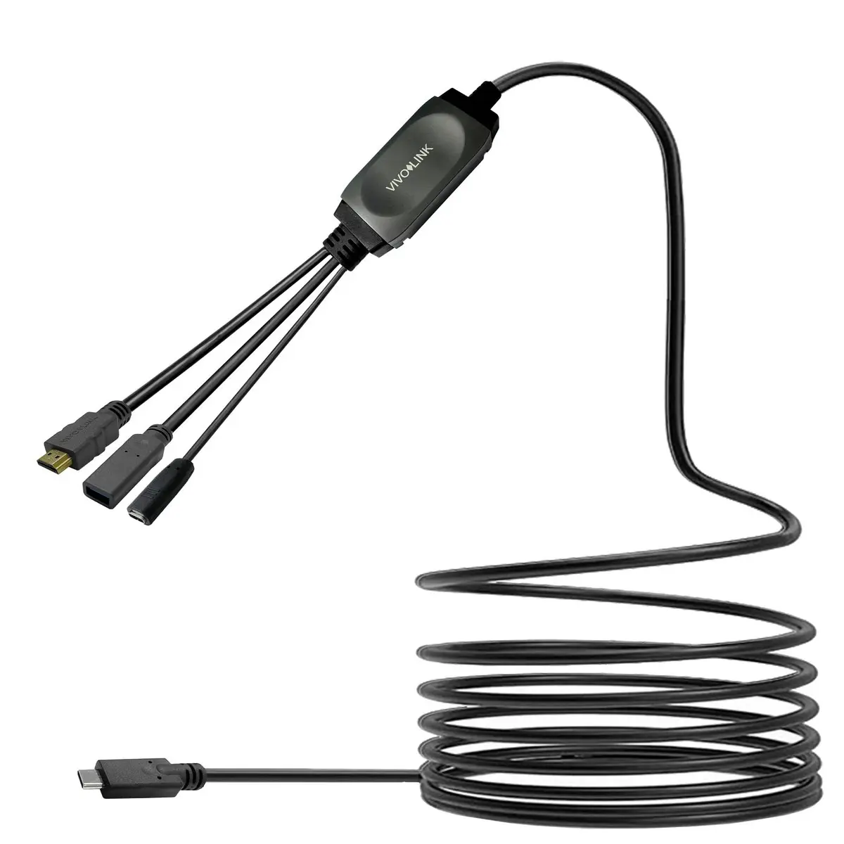 VivoLink USB-C HUB kabelis PROUSBCHDMIUSB3-5 ar