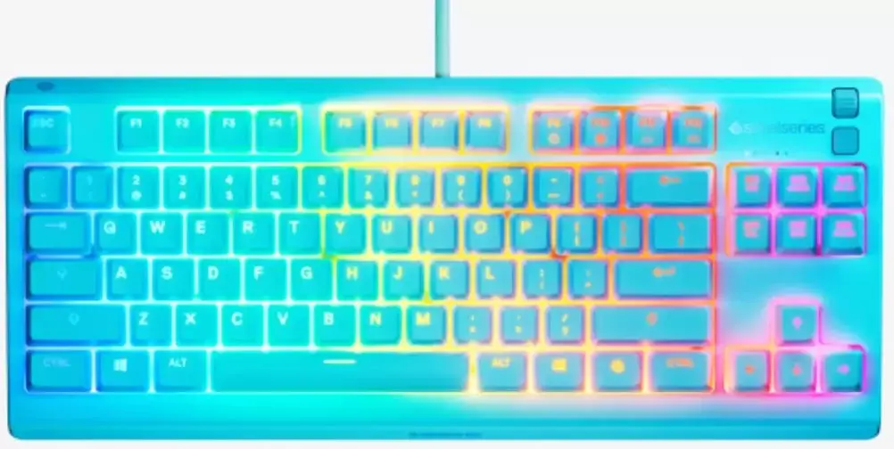Steelseries Apex 3 TKL Gaming Keyboard Aqua Photo 3