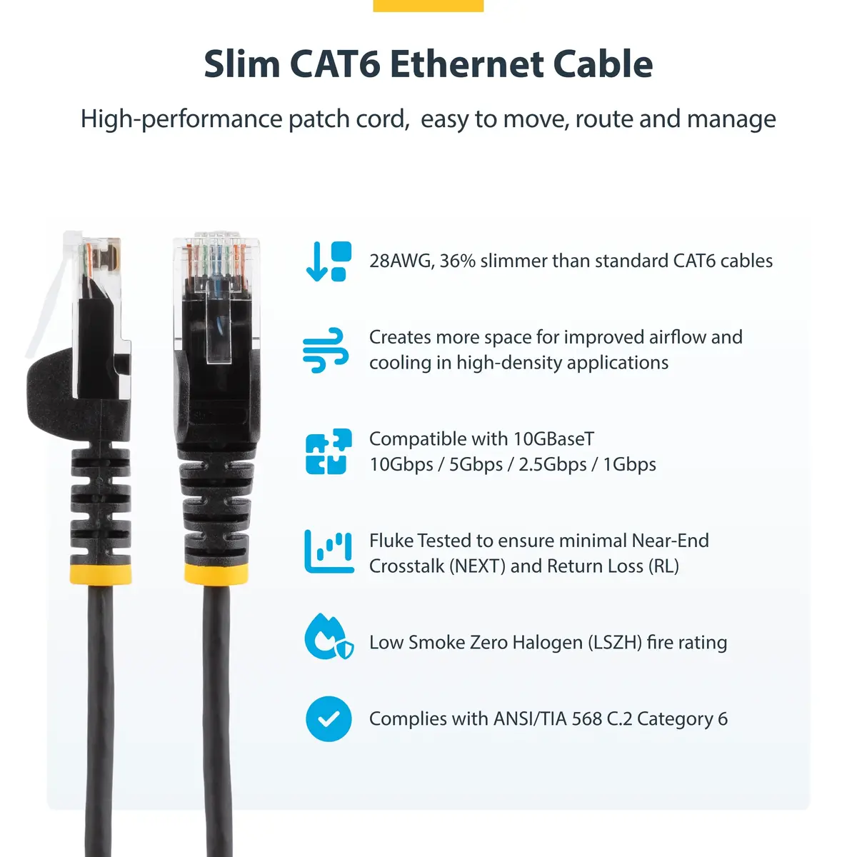 StarTech.com 5m Balts Slim CAT6 Ethernet kabelis Photo 4