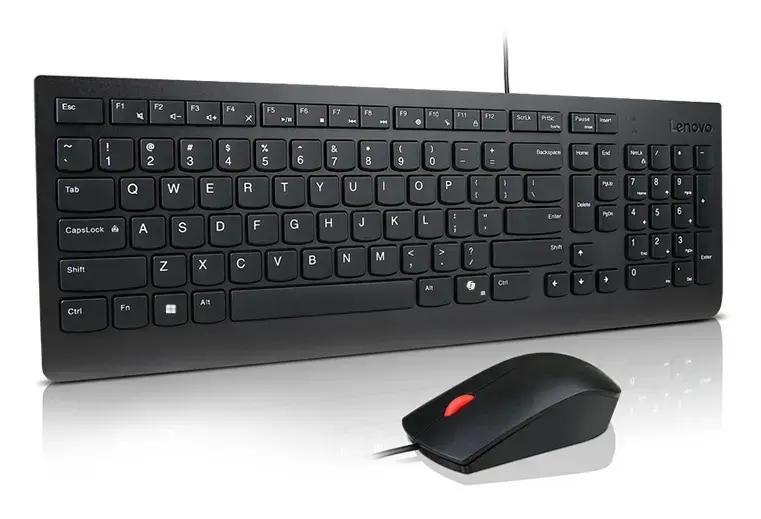 Lenovo Essential Wired Combo Melna US Euro Photo 2