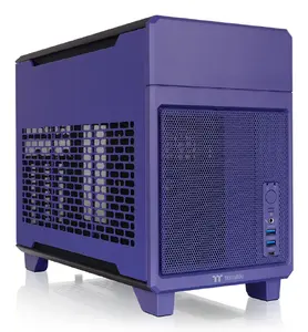 Thermaltake TR100 Mini Tower PC Case Violet Mini-ITX SFX Power Supply Support