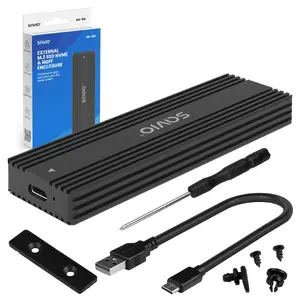SSD enclosure SAVIO AK-84 Black for M.2 drives, USB 10 Gbit/s (Type-A / Type-C), aluminium + ABS