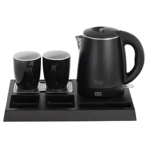 Electric kettle Adler AD 1387, 1 L capacity, 220–240V, 1000–1300W, white