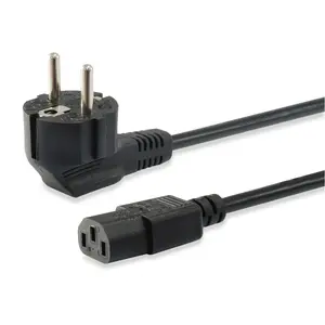 Power Cable Equip 112121 Black 3m Type F C13 Coupler 250V 10A