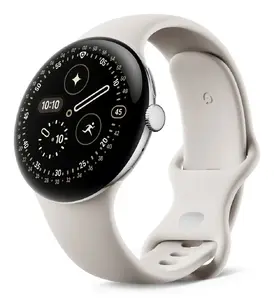 Умные часы Google Pixel Watch 4 45 мм Серебристый алюминий AMOLED Сенсорный экран Wear OS Wi-Fi GPS