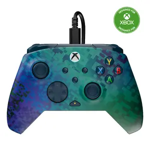 Turtle Beach Rematch Advanced Glitch Green Wired Gaming Controller for Xbox and PC with Remappable Buttons and Hall-Effect Triggers