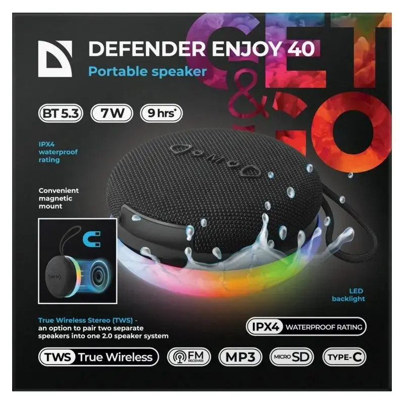 DEFENDER ENJOY 40 Bluetooth skaļrunis — 7 W Photo 8