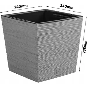 Flower pot Prosperplast Furu DFS240 Low — gray, model DFS240-422U