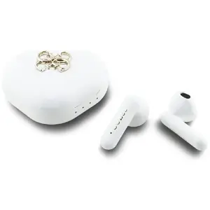 Headphones Guess TWS 4G Metal Logo white