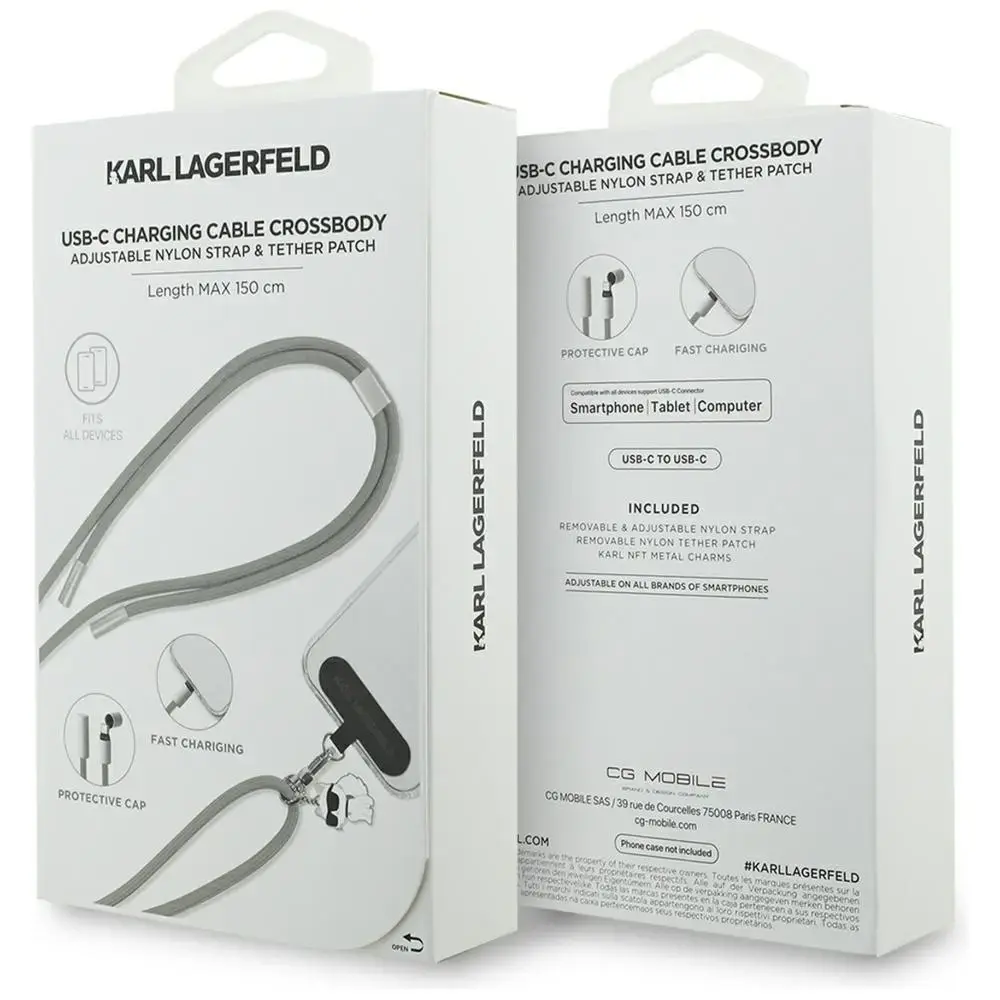 USB-C кабель-шнурок Karl Lagerfeld KLCCUCNMSCKIG Photo 2