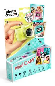 Digital Kids Camera Canal Toys Photo Creator CLK062 Yellow with 0.96" LCD, MicroSD support, USB