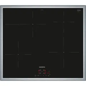 Indukcijas plīts Siemens iQ300 EH645BFB6E 60 cm 4 zonas Melna Nerūsējošais tērauds