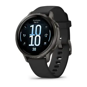 Смарт‑часы GARMIN Venu 4 — 41 мм, 1.2" AMOLED, GPS, Wi‑Fi, 8 ГБ, черные, 5 ATM