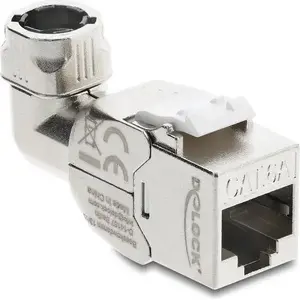 Кейстоун-модуль RJ45 розетка Cat.6A без инструментов 90° DELOCK 90800