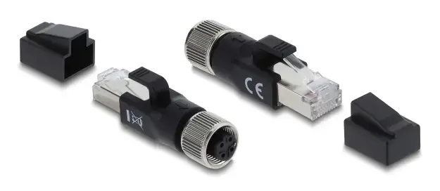 DELOCK M12 D-kodēts 4‑pin uz RJ45 adapteris Photo 2