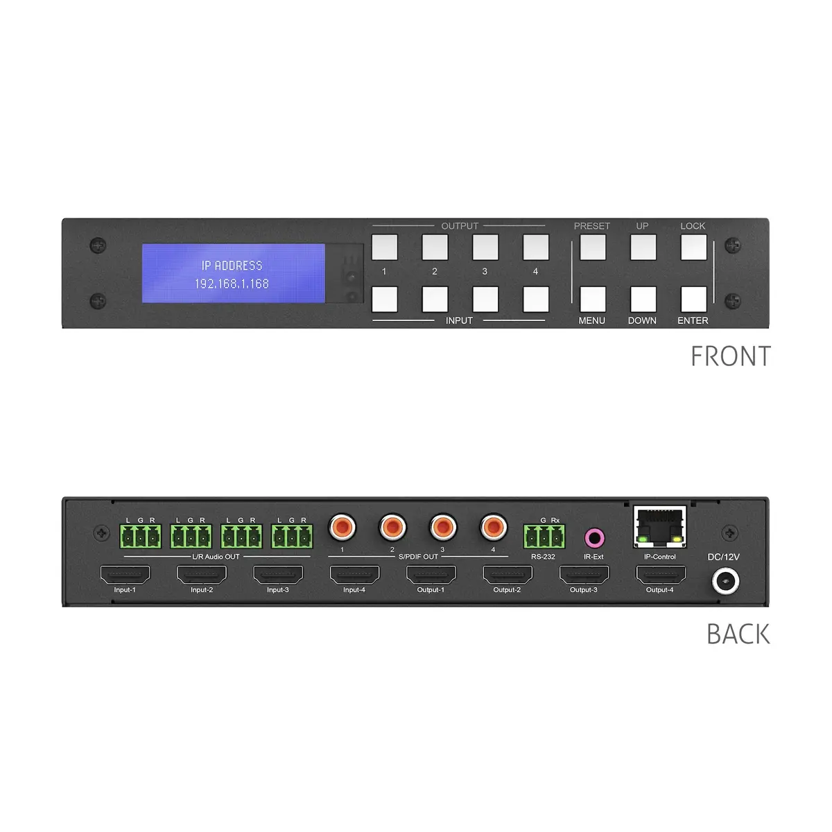 AV матричный коммутатор PureTools PT-MA-HD44M Photo 4