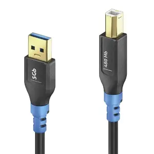 USB cable PureLink FI-U200-005-PCK 0.5m USB A USB B Black Blue