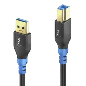USB cable PureLink FI-U300-005-PCK USB 3.2 Gen 1 0.5 m USB A USB B Black Blue