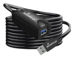USB A to USB A cable MediaRange MRCS242 USB 3.2 Gen 1 (3.1 Gen 1) 5 m 5 Gbit/s Black