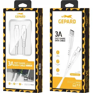 USB-C uz USB-C kabelis Gepard 1 m balts — GEP CABCC60W