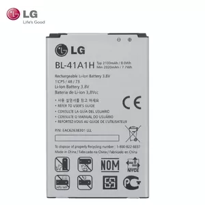 Replacement lithium-ion battery OEM BL-41A1H for LG F60 D390N, 2100 mAh