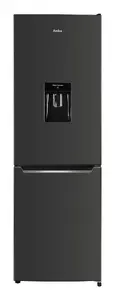 Amica FK299.2FI (E) Freestanding Fridge-Freezer with 250 L Total Capacity, No Frost System, Bottom Freezer, Energy Class E, Black and Stainless Steel