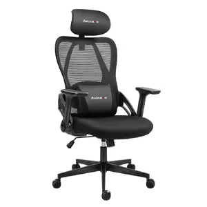Gaming chair huzaro Combat 2.7 — ergonomic mesh gaming seat, tilt mechanism, gas lift, adjustable headrest, max 120 kg, black