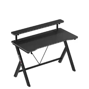 Игровой эргономичный стол с регулировкой высоты huzaro Hero 1.9 Black — 1200×600 мм, столешница MDF 15 мм, чёрный, крючок для наушников