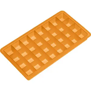 Silicone ice cube mold Lurch DE5500010427 32 cavities 19.1x10.3x2.2 cm, yellow-orange