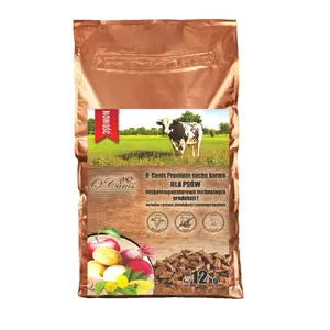 Сухой корм для собак o'canis Premium говядина с просом, картофелем и свеклой, для взрослых, 12 кг, без сои