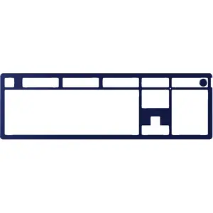 Keyboard top frame HyperX Alloy Rise Top Plate Navy Blue