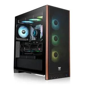 Mid Tower PC Case THERMALTAKE S370 WS — ATX/Micro‑ATX/Mini‑ITX/EATX, Tempered Glass, Black