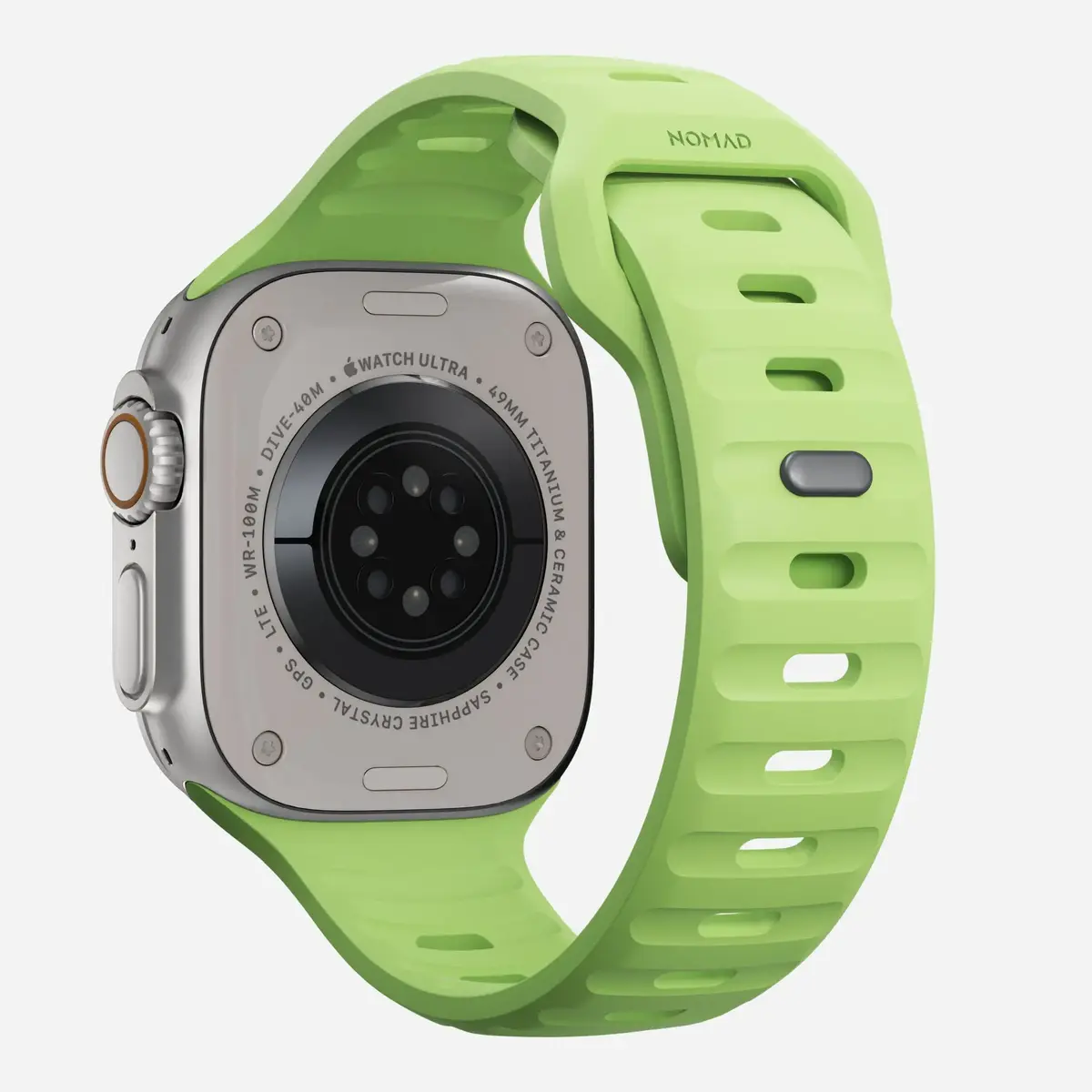Nomad Sport Band Light Green Rubber — 21.5 mm Photo 3