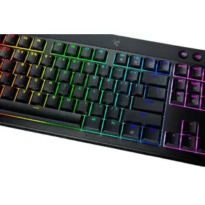 Razer | BlackWidow V4 Low-Profile Tenkeyless HyperSpeed | Keyboard | Wireless | US | Bluetooth | Black | Yellow Switches
