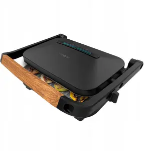 Elektriskais grils CECOTEC Rock'nGrill 1200 Wooden Black modelis 685, galda grils iekštelpām