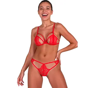 Нижнее белье PASSION ANUVERA BRA + THONG SET FIRE BRICK S/M D-244595
